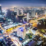 aerial photography of cityscape during night time